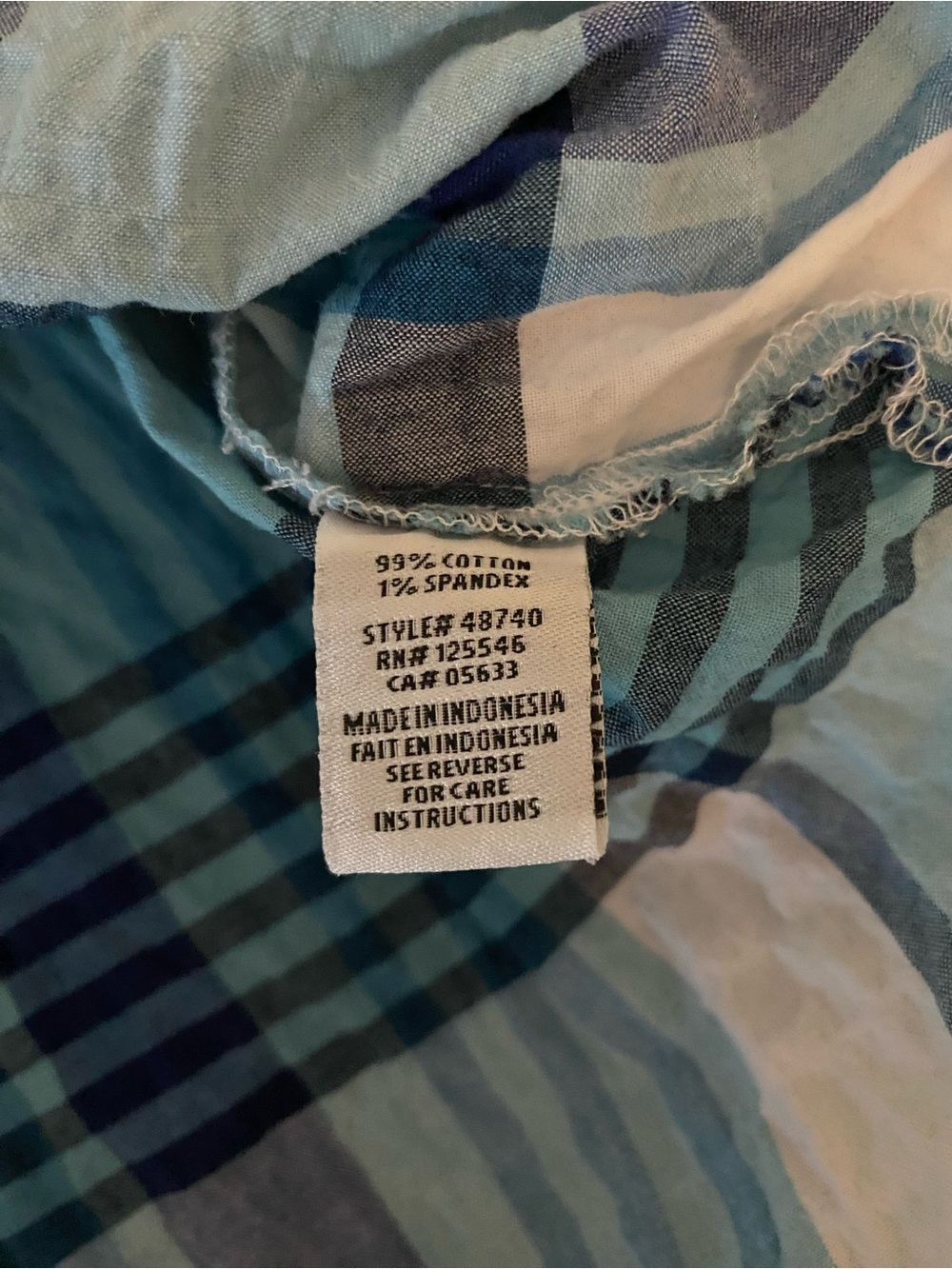 Habitat Clothes To Live In Blue Plaid Button Shirt - Picture 8 of 9